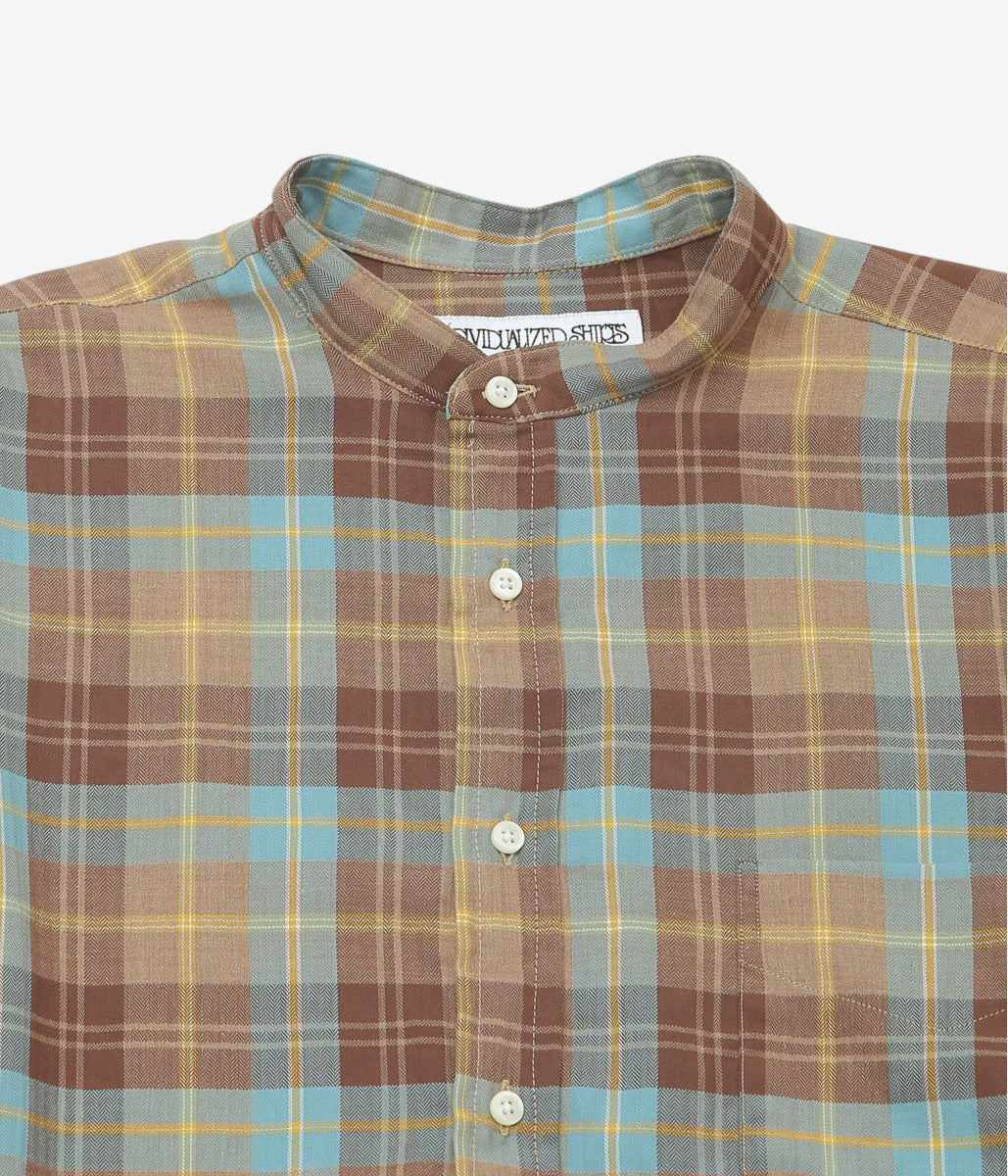 INDIVIDUALIZED SHIRTS ''POP OVER SHIRT'' (BROWN/BLUE/YELLOW)