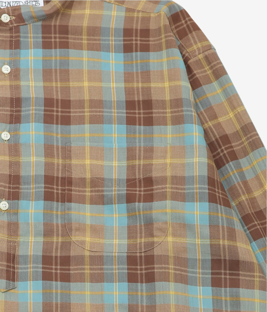 INDIVIDUALIZED SHIRTS ''POP OVER SHIRT'' (BROWN/BLUE/YELLOW)