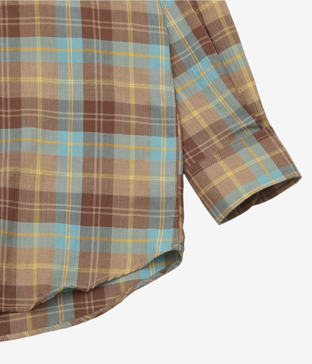 INDIVIDUALIZED SHIRTS ''POP OVER SHIRT'' (BROWN/BLUE/YELLOW)