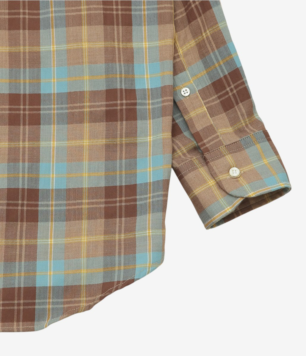 INDIVIDUALIZED SHIRTS ''POP OVER SHIRT'' (BROWN/BLUE/YELLOW)