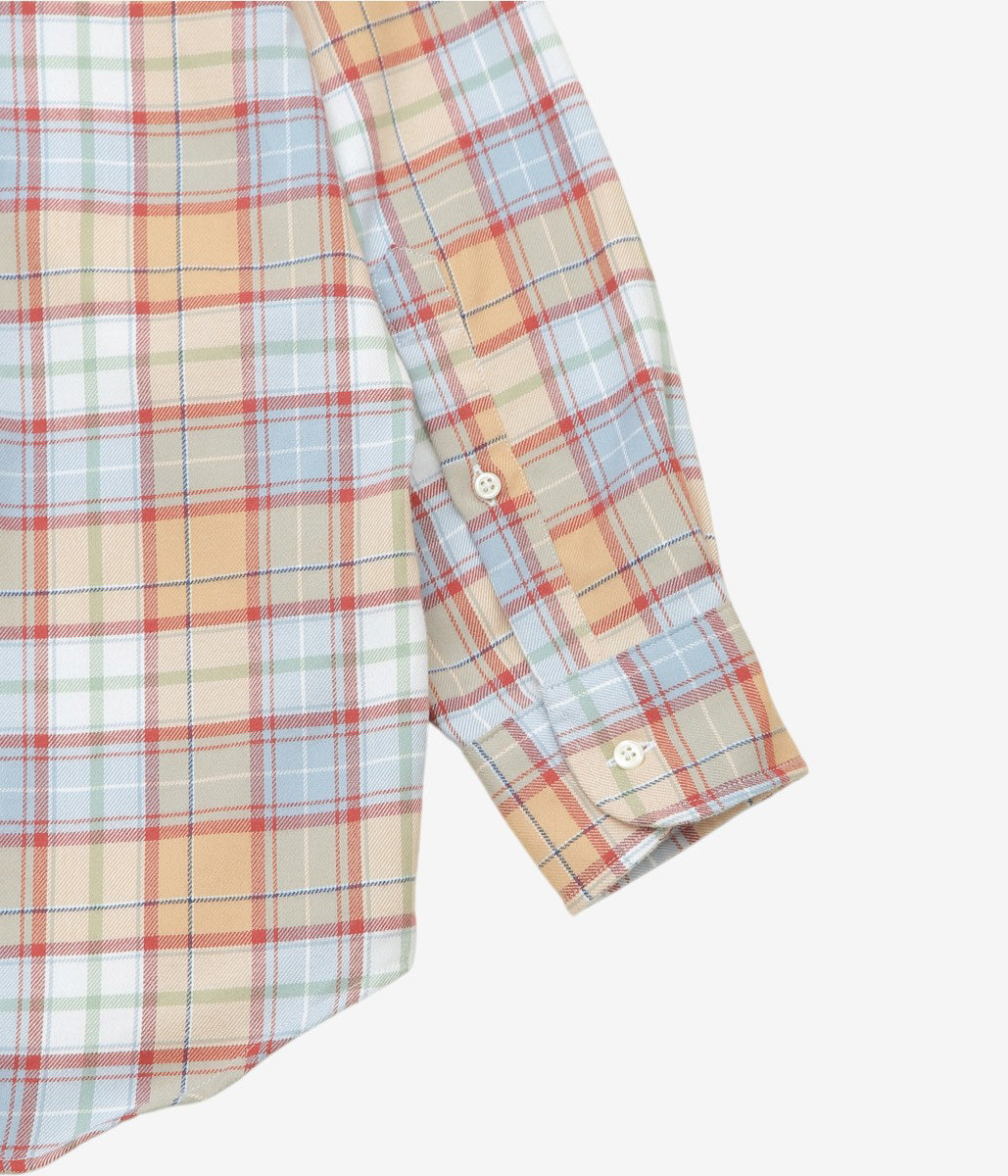 INDIVIDUALIZED SHIRTS ''POP OVER SHIRT'' (CRAEM/BLUE)