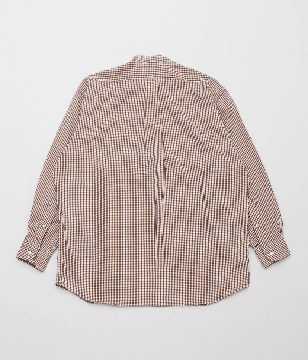 INDIVIDUALIZED SHIRTS ''POP OVER SUPER 130'S WOOL'' (BROWN GINGHAM)