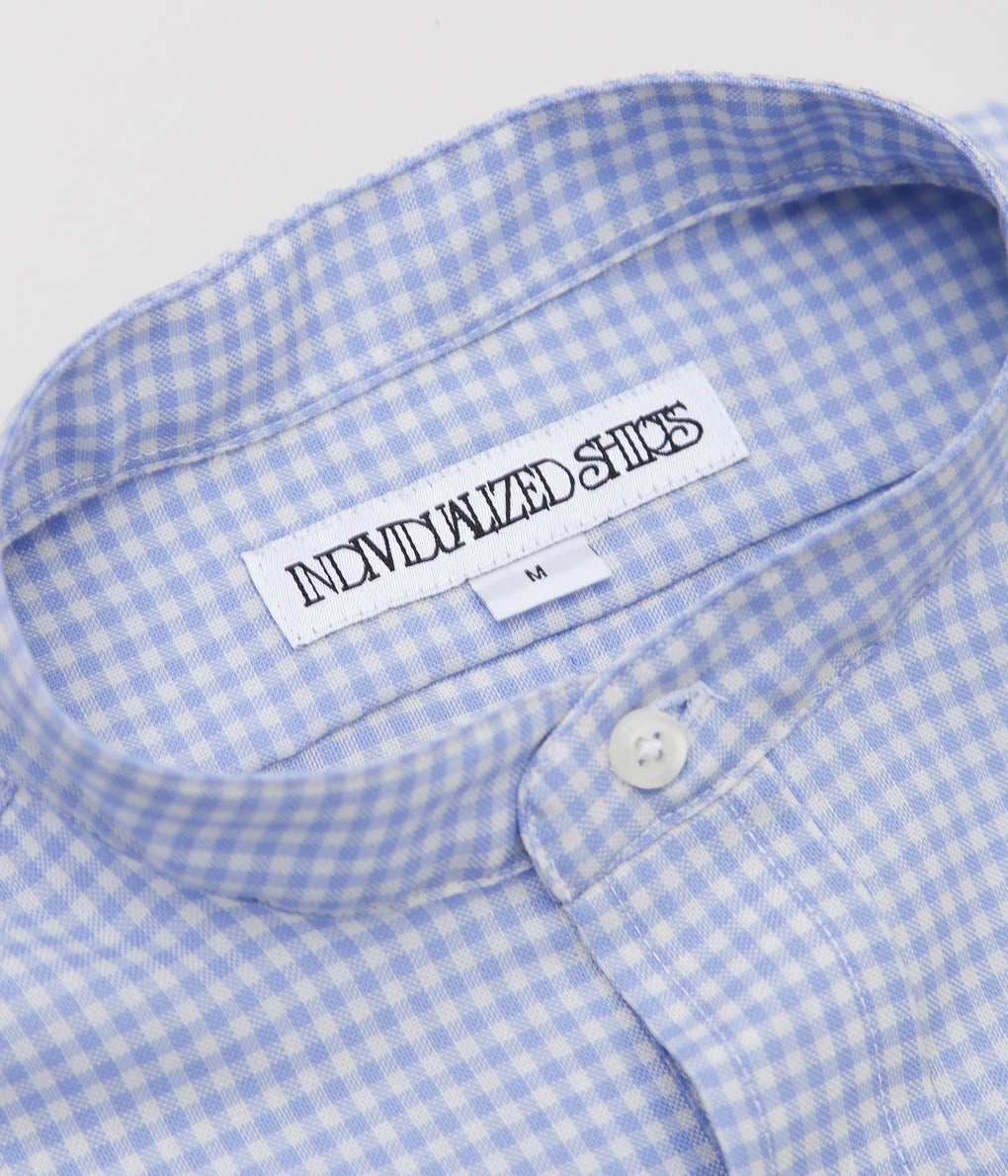 INDIVIDUALIZED SHIRTS ''POP OVER SUPER 130'S WOOL'' (BLUE GINGHAM)