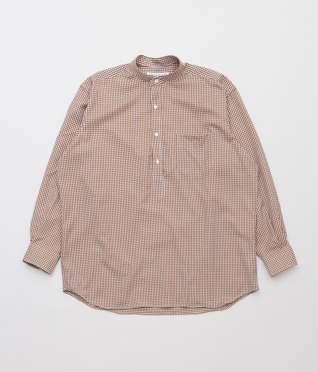 INDIVIDUALIZED SHIRTS ''POP OVER SUPER 130'S WOOL'' (BROWN GINGHAM)