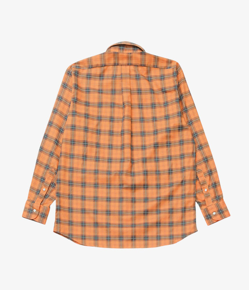 INDIVIDUALIZED SHIRTS ''POPLIN PLAID(ATHLETIC FIT SPORT B.D.SHIRT)'' (ORANGE)