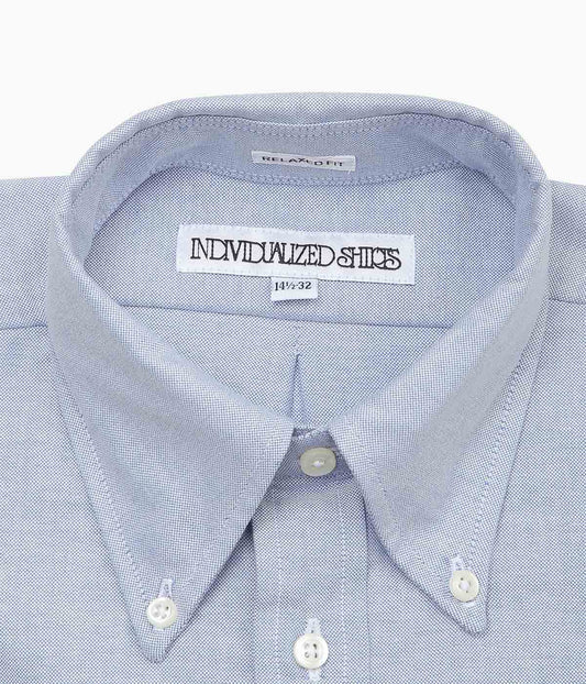 INDIVIDUALIZED SHIRTS ''REGATTA OXFORD(RELAXED FIT BUTTON DOWN SHIRT)'' (BLUE)