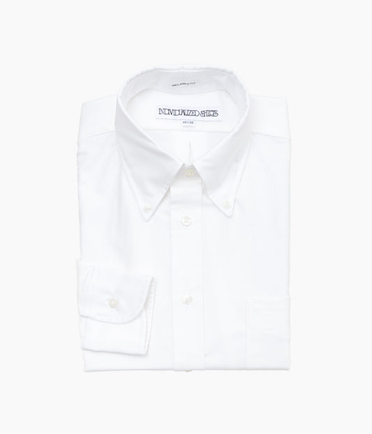 INDIVIDUALIZED SHIRTS''REGATTA OXFORD(RELAXED FIT BUTTON DOWN SHIRT)'' (WHITE)