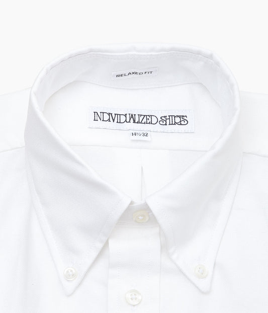 INDIVIDUALIZED SHIRTS''REGATTA OXFORD(RELAXED FIT BUTTON DOWN SHIRT)'' (WHITE)