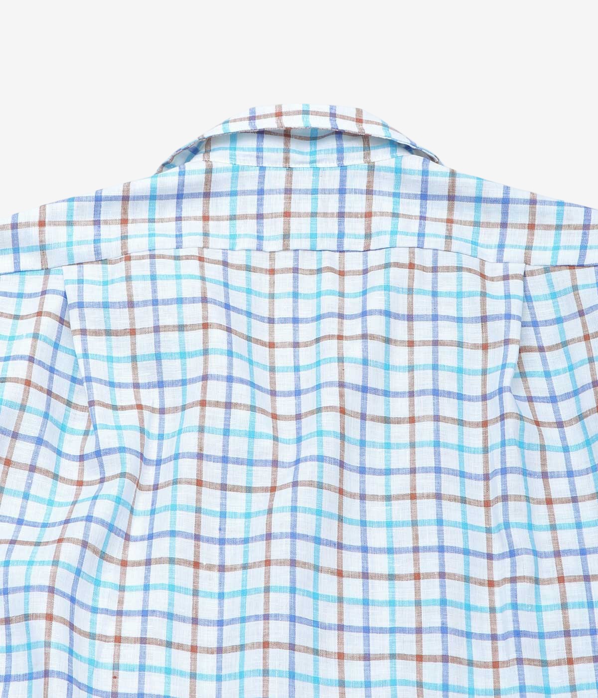 INDIVIDUALIZED SHIRTS "RESORT LINEN (ATHLETIC FIT CAMP COLLAR S/S)" (BLUE)