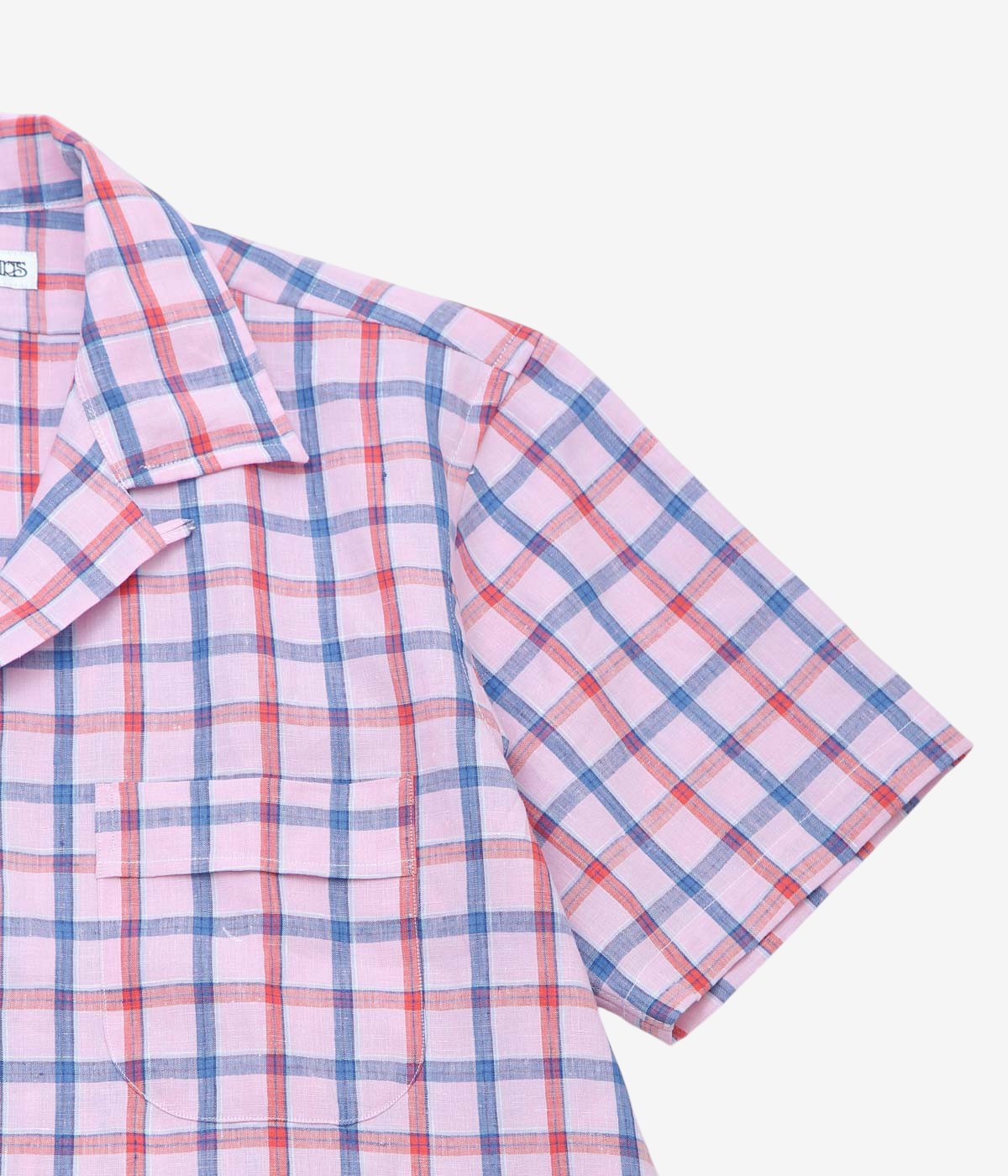 INDIVIDUALIZED SHIRTS "RESORT LINEN (ATHLETIC FIT CAMP COLLAR S/S)" (PINK)
