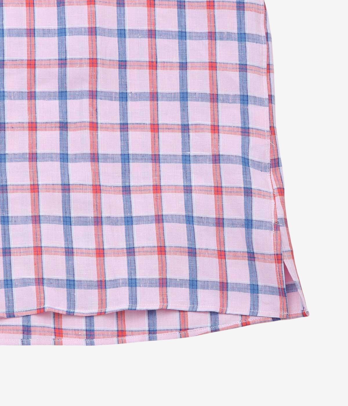 INDIVIDUALIZED SHIRTS "RESORT LINEN (ATHLETIC FIT CAMP COLLAR S/S)" (PINK)
