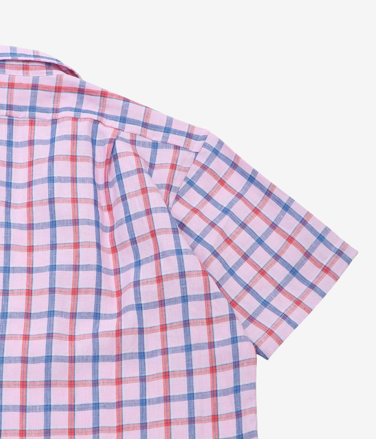 INDIVIDUALIZED SHIRTS "RESORT LINEN (ATHLETIC FIT CAMP COLLAR S/S)" (PINK)