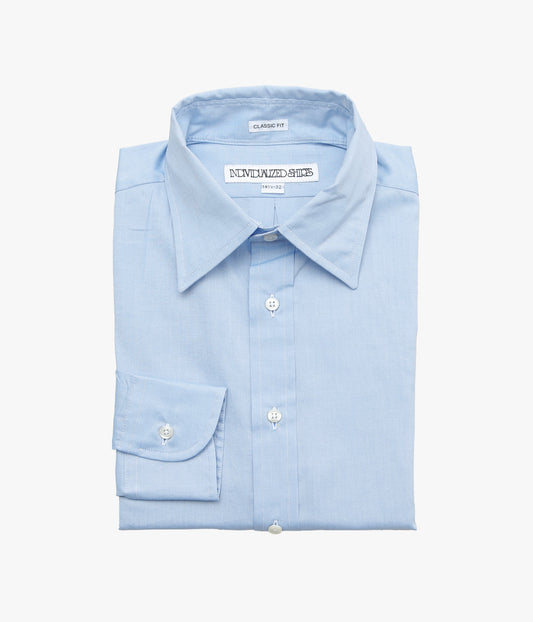 INDIVIDUALIZED SHIRTS ''SEA ISLAND PINPOINT OXFORD(CLASSIC FIT JFK COLLAR)'' (BLUE)