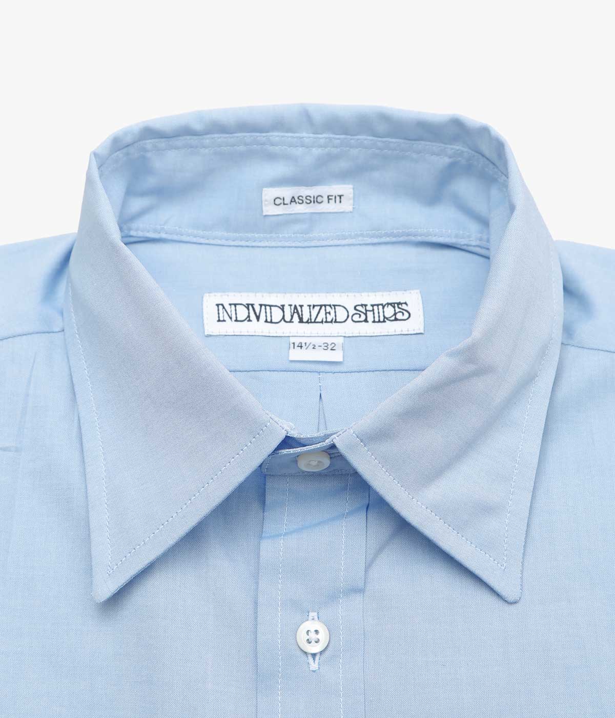 INDIVIDUALIZED SHIRTS ''SEA ISLAND PINPOINT OXFORD(CLASSIC FIT JFK COLLAR)'' (BLUE)