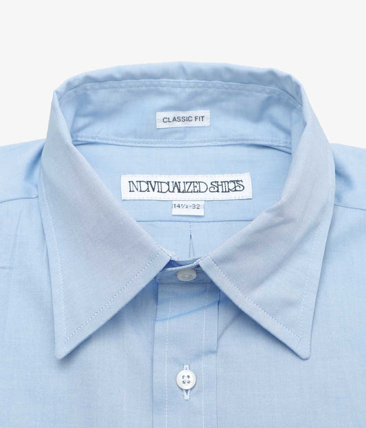 INDIVIDUALIZED SHIRTS ''SEA ISLAND PINPOINT OXFORD(CLASSIC FIT JFK COLLAR)'' (BLUE)