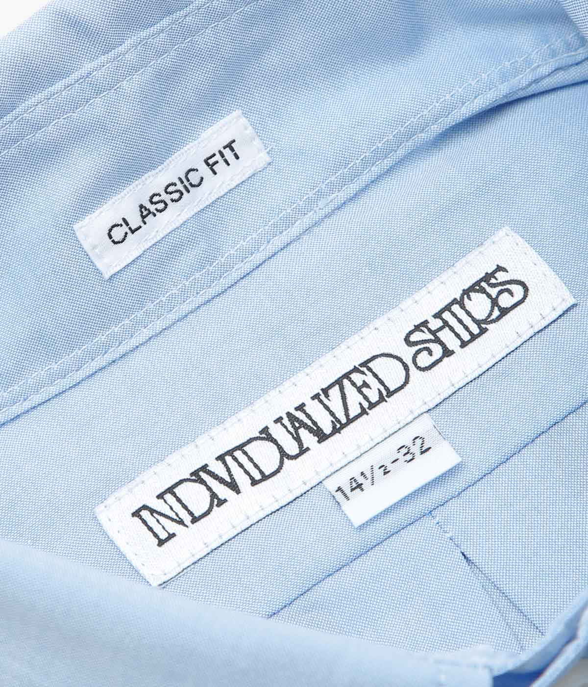 INDIVIDUALIZED SHIRTS ''SEA ISLAND PINPOINT OXFORD(CLASSIC FIT JFK COLLAR)'' (BLUE)