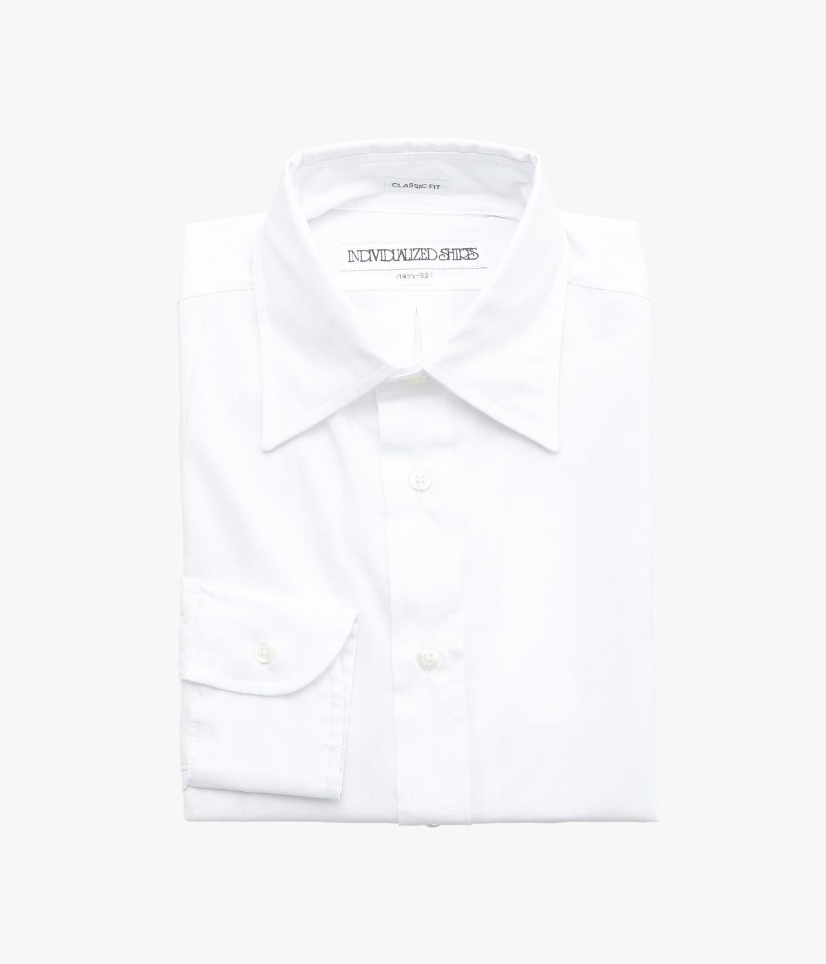 INDIVIDUALIZED SHIRTS ''SEA ISLAND PINPOINT OXFORD(CLASSIC FIT JFK COLLAR)'' (WHITE)