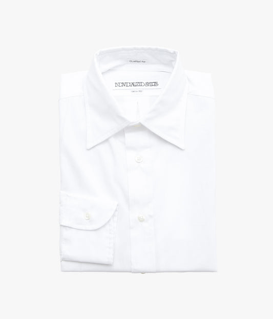 INDIVIDUALIZED SHIRTS ''SEA ISLAND PINPOINT OXFORD(CLASSIC FIT JFK COLLAR)'' (WHITE)