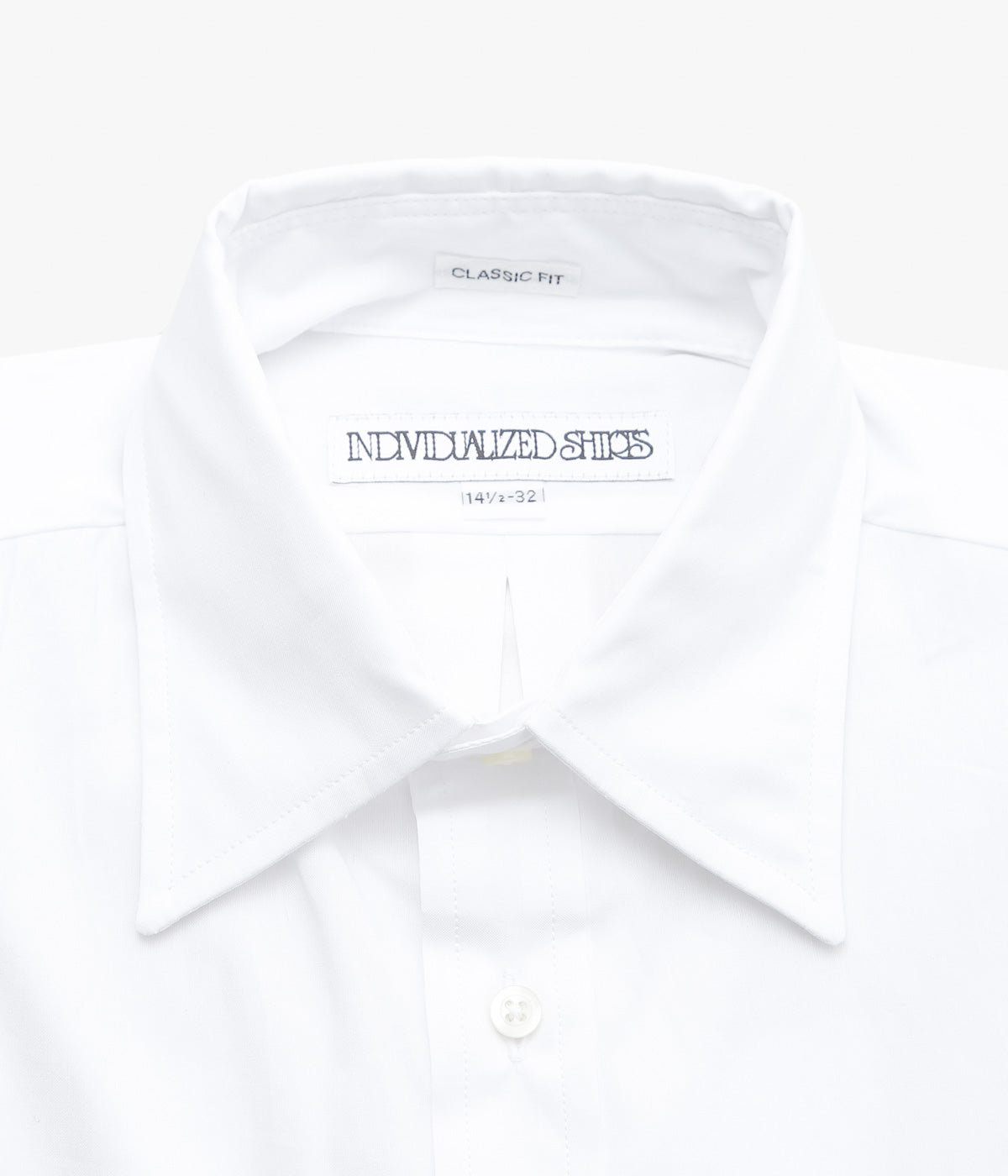 INDIVIDUALIZED SHIRTS ''SEA ISLAND PINPOINT OXFORD(CLASSIC FIT JFK COLLAR)'' (WHITE)
