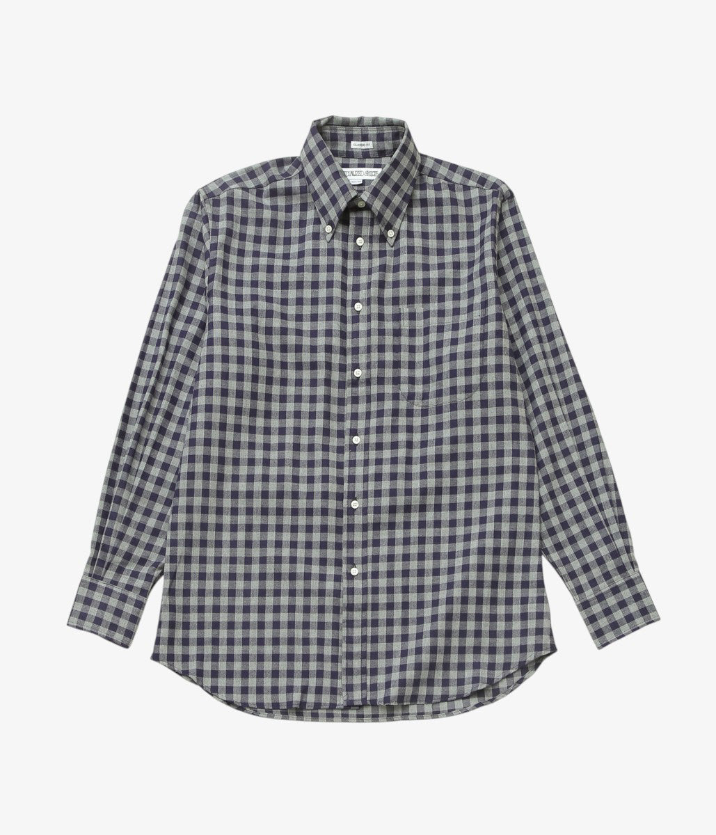 INDIVIDUALIZED SHIRTS ''SOHO GINGHAM(CLASSIC FIT BUTTON DOWN SHIRTS)'' (GRAY)