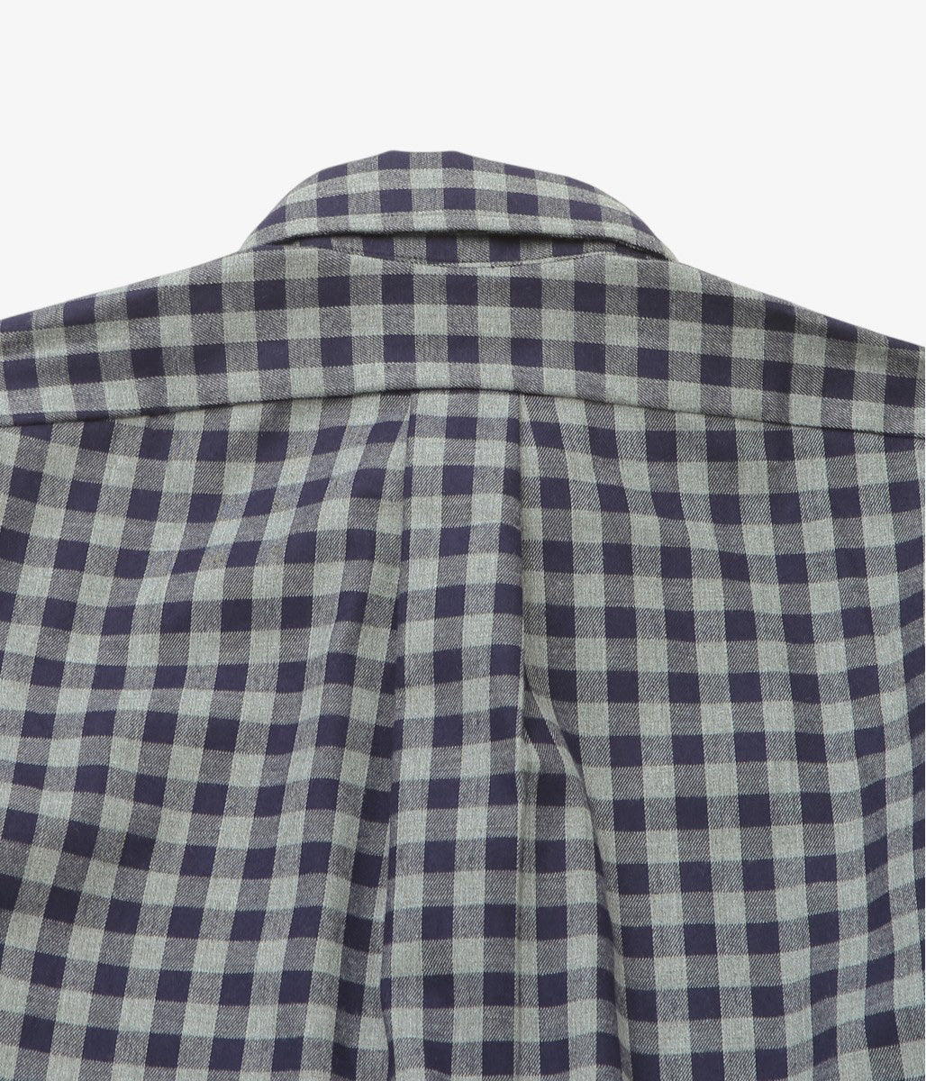 INDIVIDUALIZED SHIRTS ''SOHO GINGHAM(CLASSIC FIT BUTTON DOWN SHIRTS)'' (GRAY)
