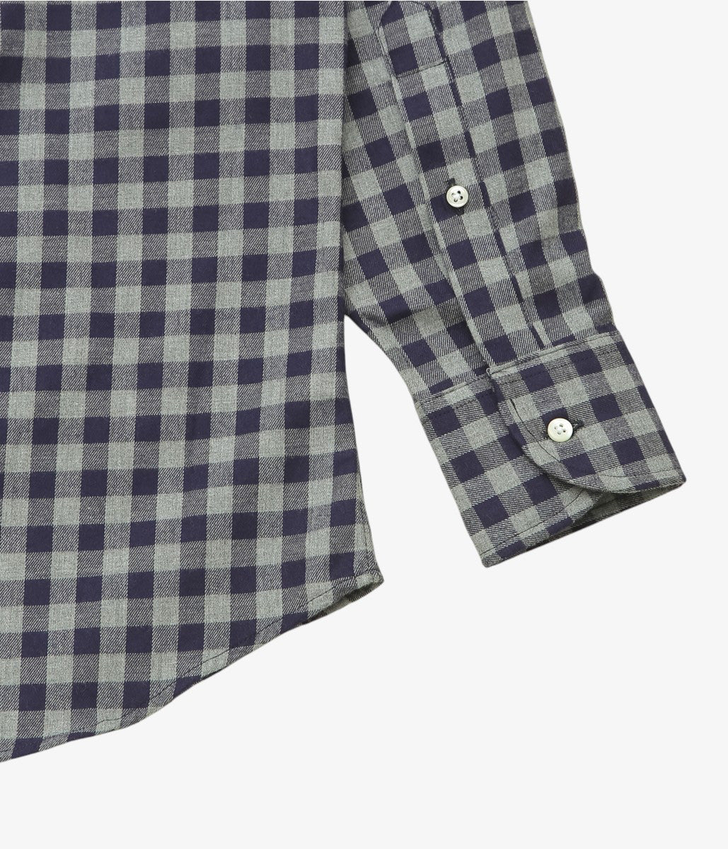 INDIVIDUALIZED SHIRTS ''SOHO GINGHAM(CLASSIC FIT BUTTON DOWN SHIRTS)'' (GRAY)
