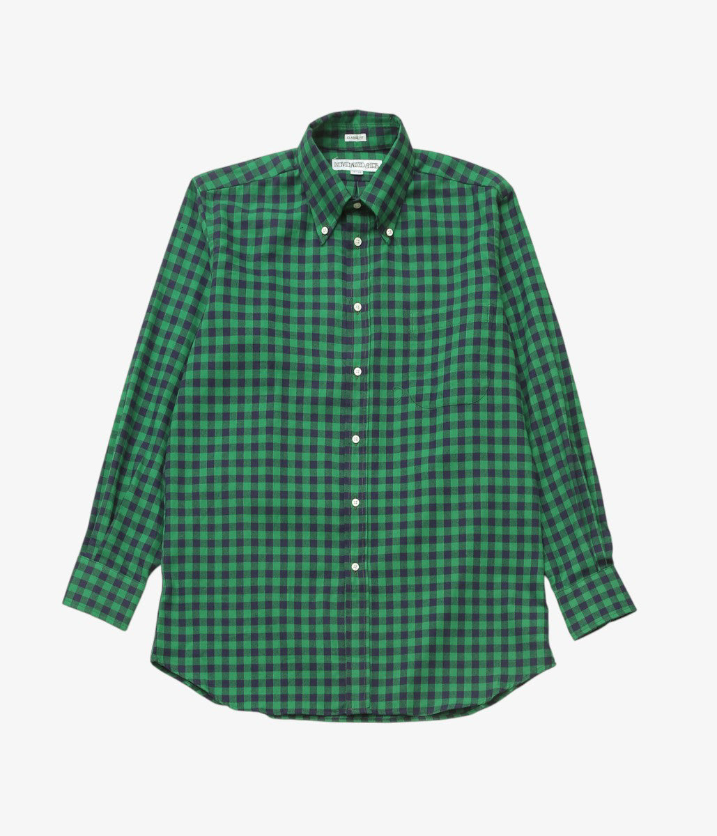 INDIVIDUALIZED SHIRTS ''SOHO GINGHAM(CLASSIC FIT BUTTON DOWN SHIRTS)'' (GREEN)