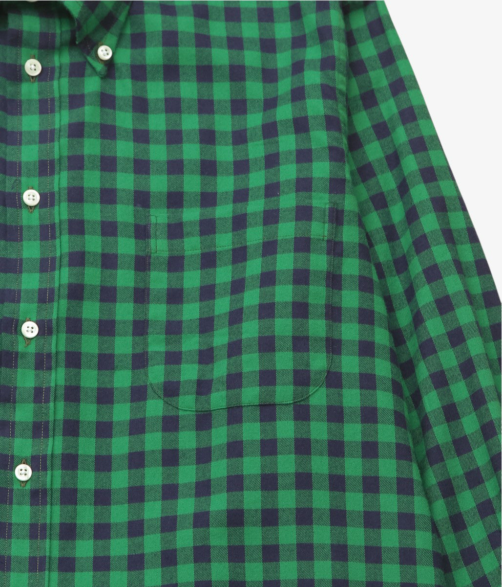 INDIVIDUALIZED SHIRTS ''SOHO GINGHAM(CLASSIC FIT BUTTON DOWN SHIRTS)'' (GREEN)