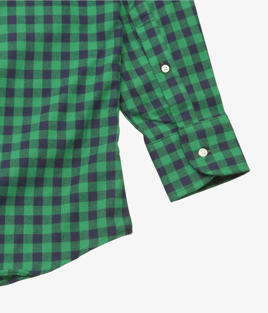 INDIVIDUALIZED SHIRTS ''SOHO GINGHAM(CLASSIC FIT BUTTON DOWN SHIRTS)'' (GREEN)