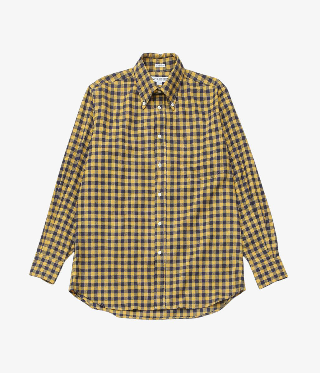 INDIVIDUALIZED SHIRTS ''SOHO GINGHAM(CLASSIC FIT BUTTON DOWN SHIRTS)'' (YELLOW)
