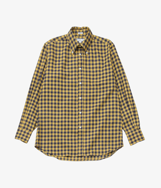 INDIVIDUALIZED SHIRTS ''SOHO GINGHAM(CLASSIC FIT BUTTON DOWN SHIRTS)'' (YELLOW)