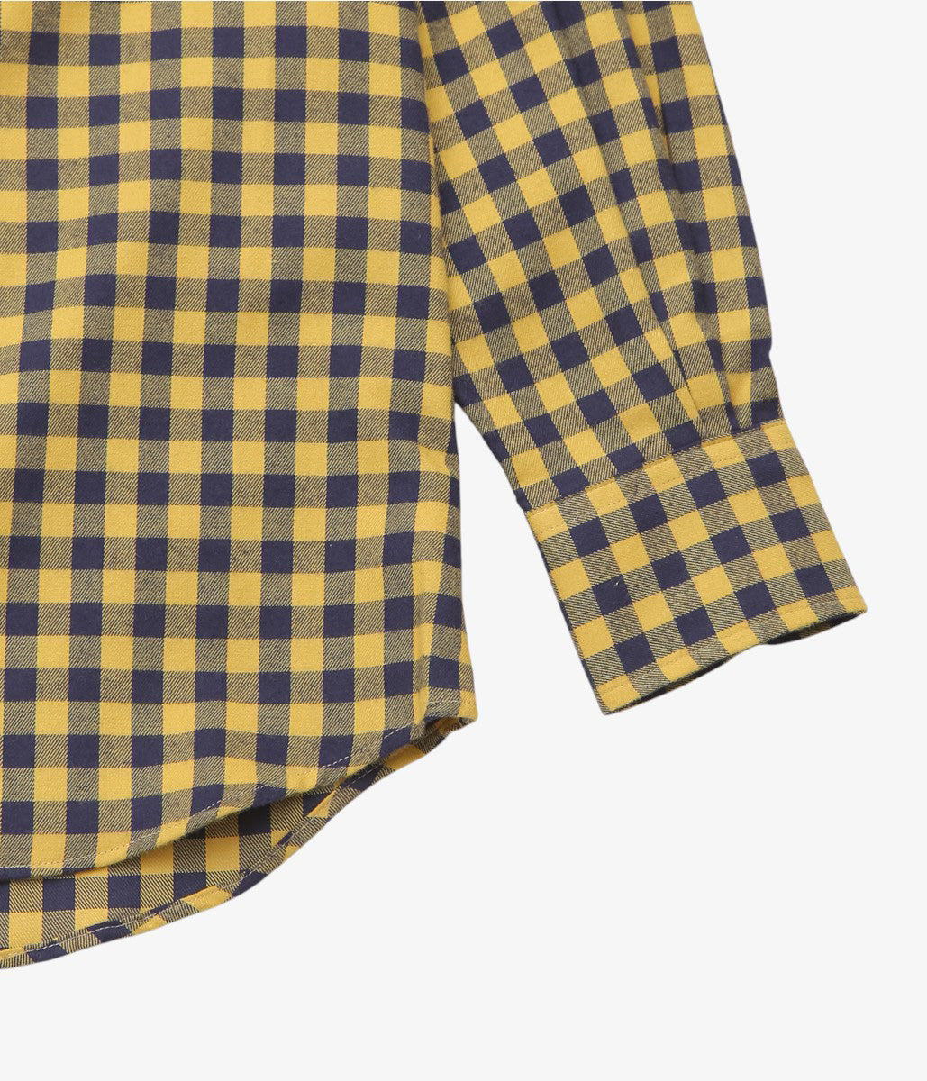 INDIVIDUALIZED SHIRTS ''SOHO GINGHAM(CLASSIC FIT BUTTON DOWN SHIRTS)'' (YELLOW)