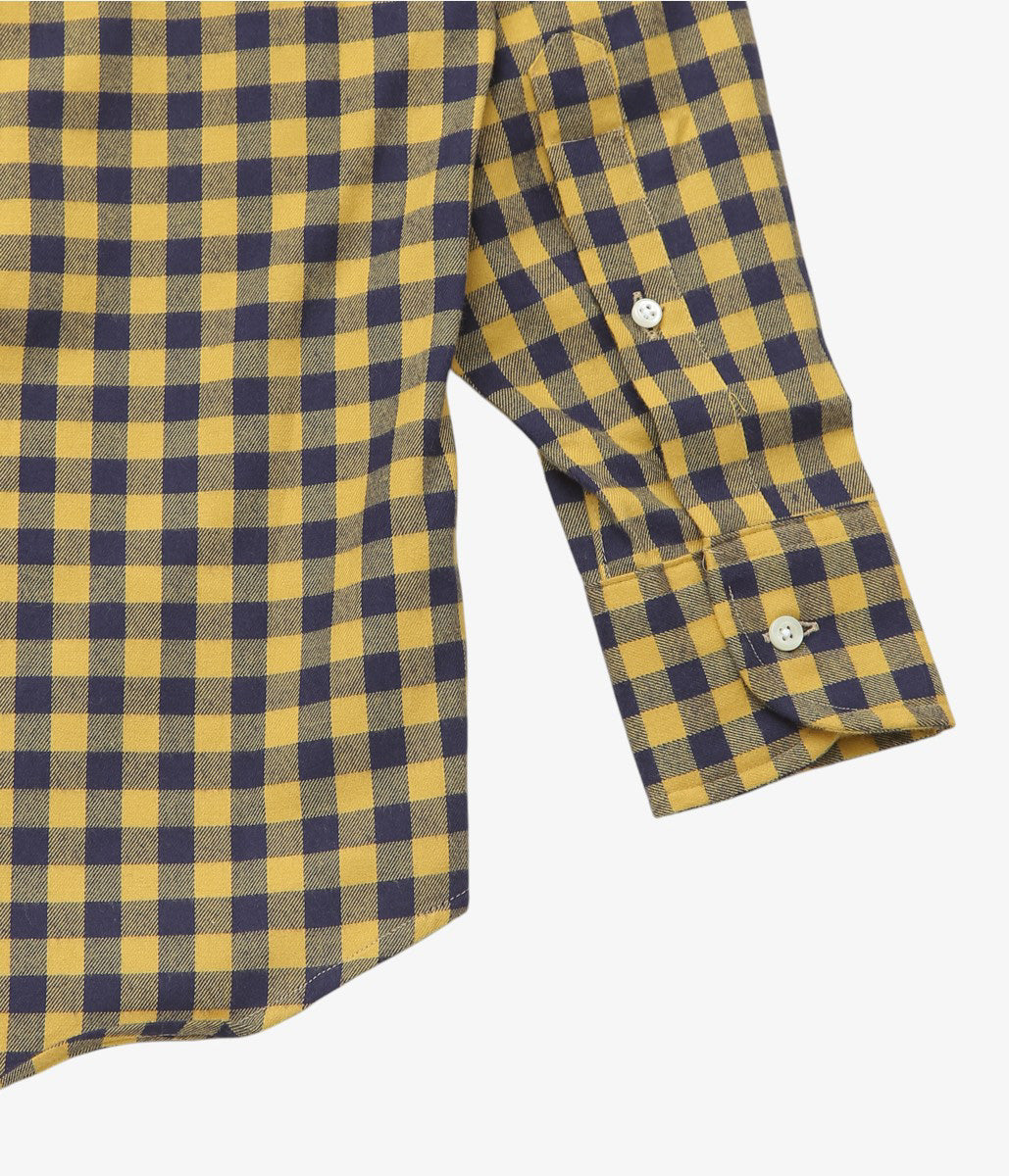 INDIVIDUALIZED SHIRTS ''SOHO GINGHAM(CLASSIC FIT BUTTON DOWN SHIRTS)'' (YELLOW)