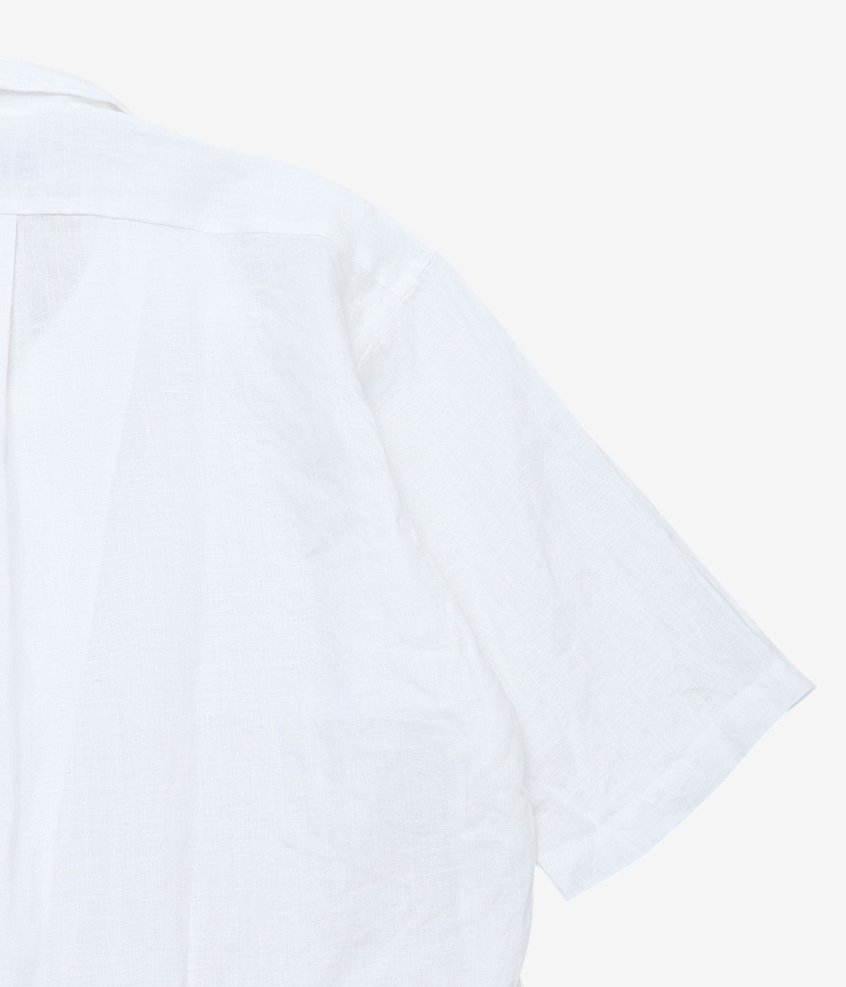 INDIVIDUALIZED SHIRTS "SOLID LINEN CAMP COLLAR S/S" (WHITE)