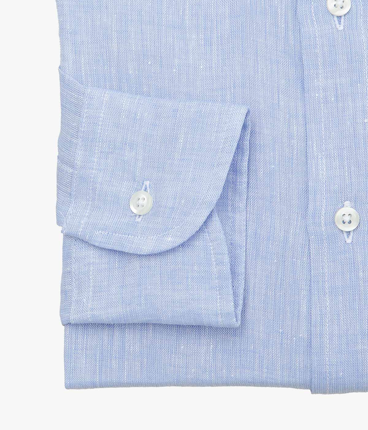 INDIVIDUALIZED SHIRTS ''SOLID LINEN (CLASSIC FIT BUTTON DOWN SHIRT)'' (LT.BLUE)