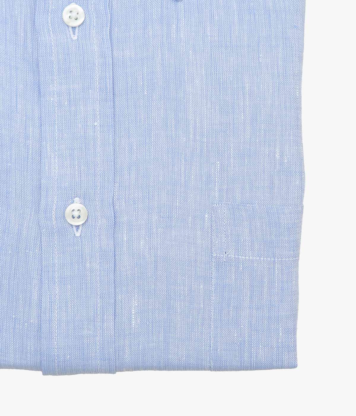 INDIVIDUALIZED SHIRTS ''SOLID LINEN (CLASSIC FIT BUTTON DOWN SHIRT)'' (LT.BLUE)