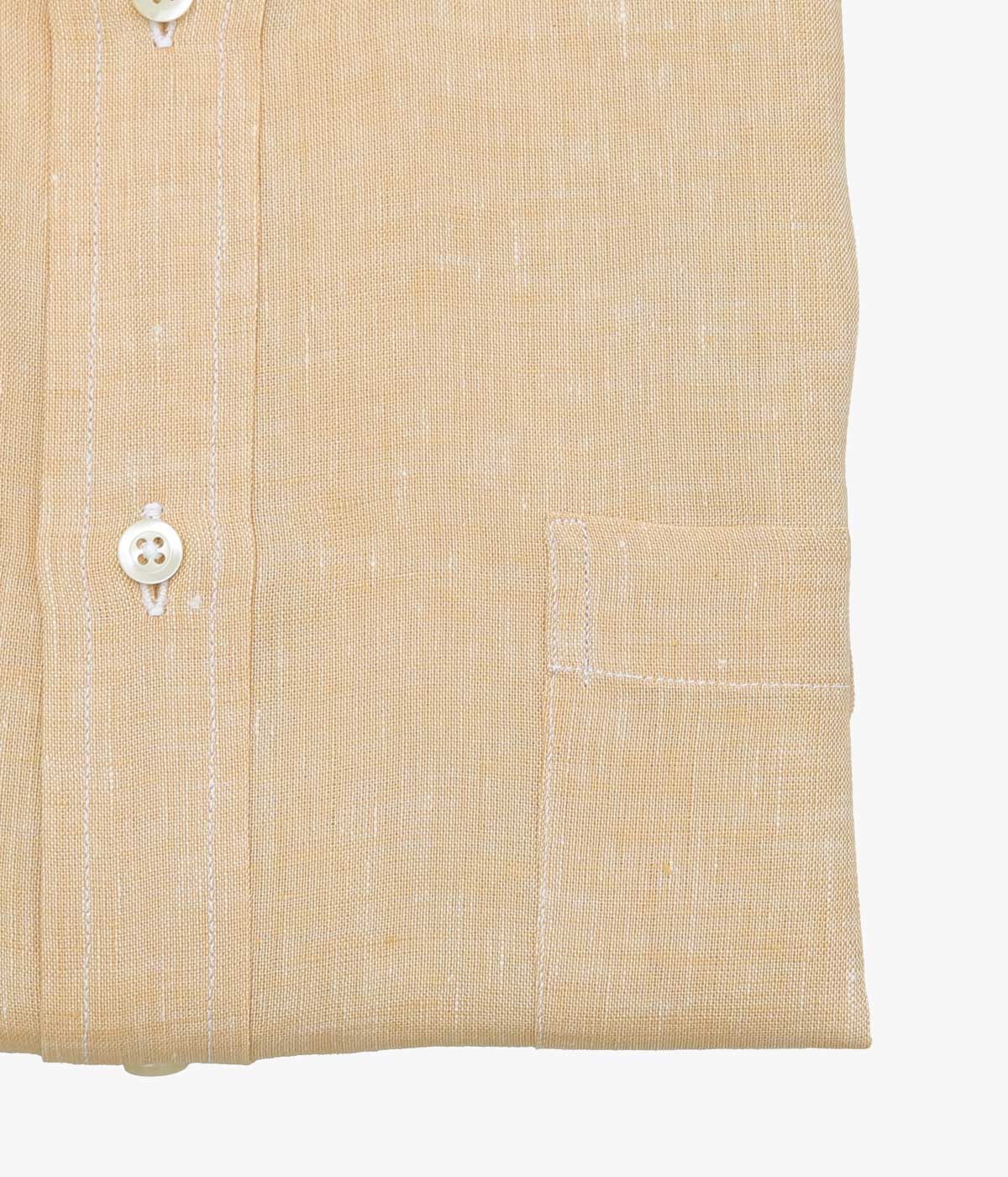 INDIVIDUALIZED SHIRTS ''SOLID LINEN (CLASSIC FIT BUTTON DOWN SHIRT)'' (TAN)