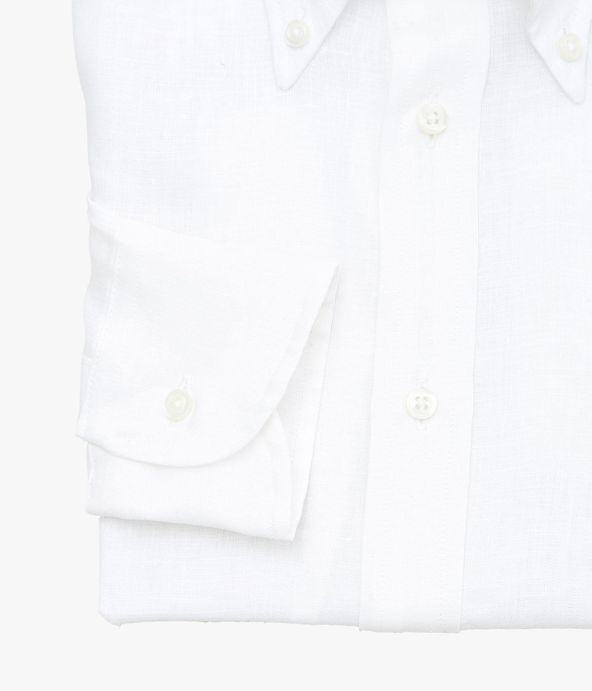 INDIVIDUALIZED SHIRTS ''SOLID LINEN (CLASSIC FIT BUTTON DOWN SHIRT)'' (WHITE)