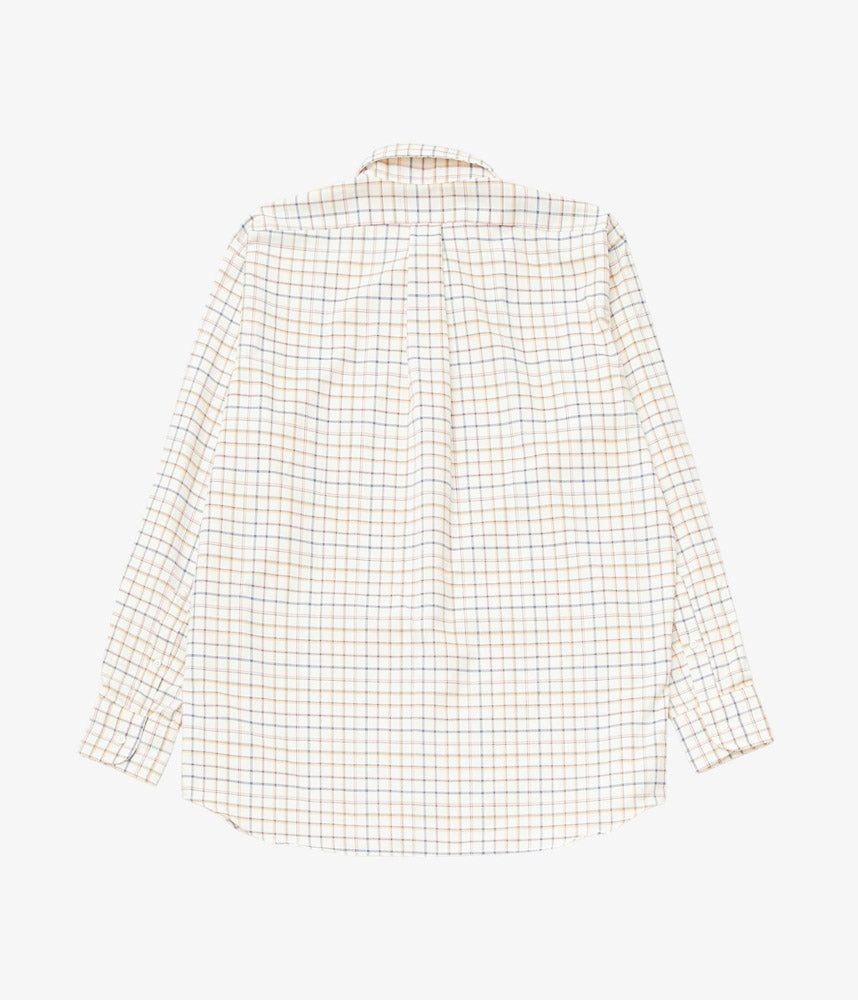 INDIVIDUALIZED SHIRTS ''TATTERSALL(ATHLETIC FIT SPORT B.D.SHIRT)'' (NATURAL)