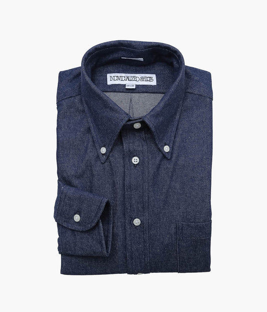 INDIVIDUALIZED SHIRTS ネイビー 開襟シャツ INDIVIDUALIZED SHIRTS インディビジュアライズド シャツ