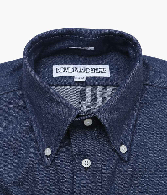 INDIVIDUALIZED SHIRTS ''VINTAGE DENIM(CLASSIC FIT BUTTON DOWN SHIRT)'' (INDIGO)