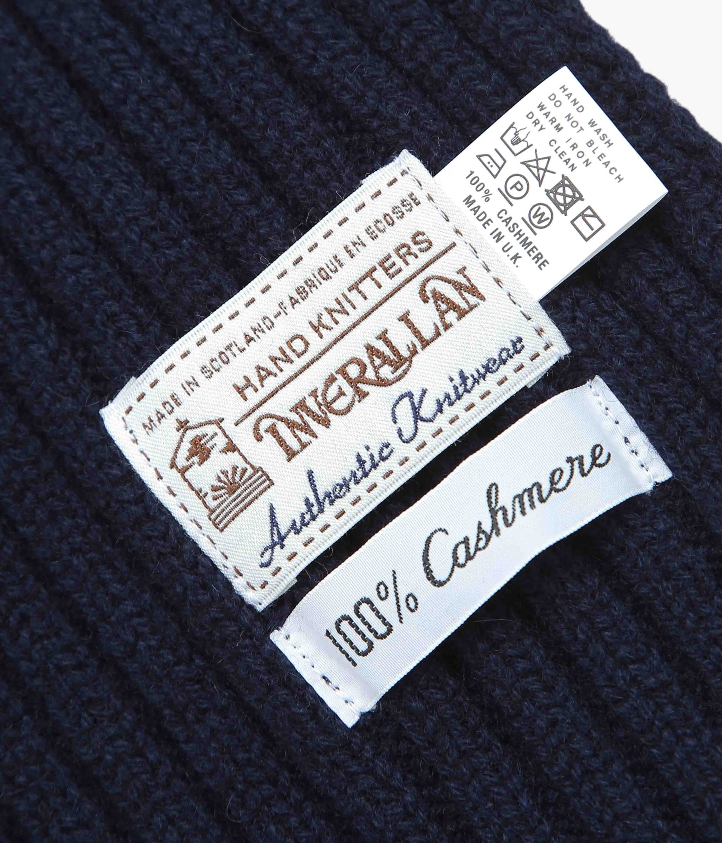 INVERALLAN ''CASHMERE RIB SCARF'' (T&amp;D NAVY)