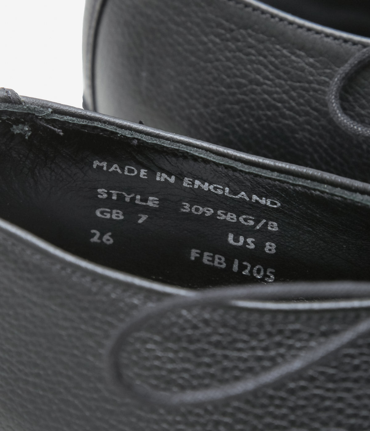 JAMES COWARD "BANANA SHOE" (BLACK GRAIN)
