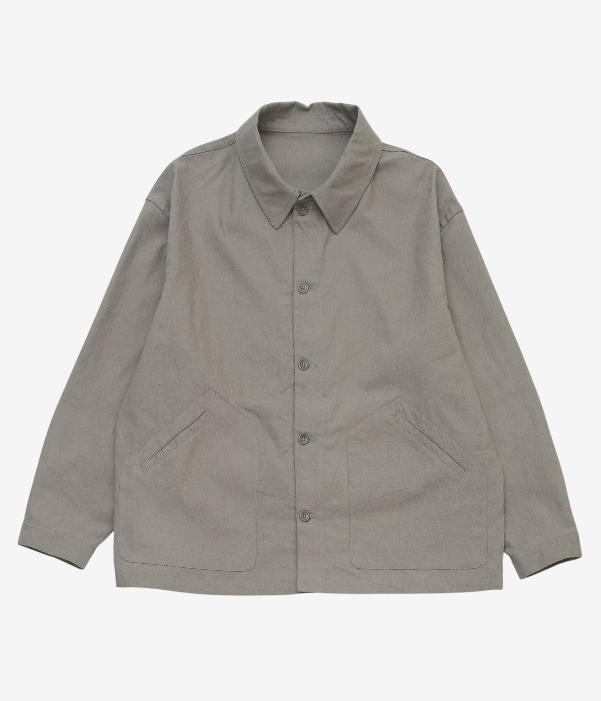 JAMES COWARD ''SIGNAL SHIRT｜OVERDYED CANVAS'' (MID GREY)