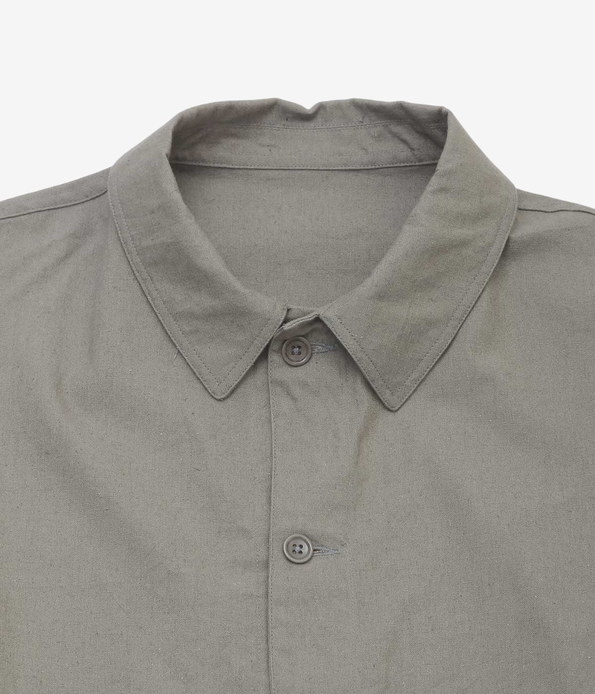 JAMES COWARD ''SIGNAL SHIRT｜OVERDYED CANVAS'' (MID GREY)