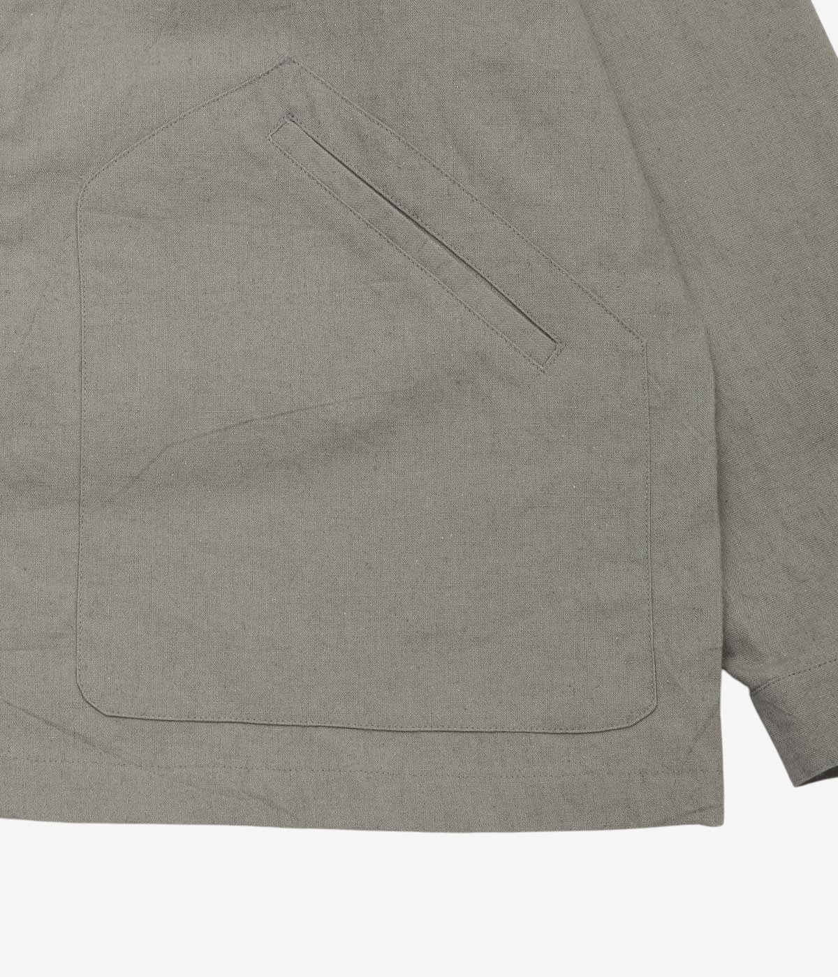 JAMES COWARD ''SIGNAL SHIRT｜OVERDYED CANVAS'' (MID GREY)