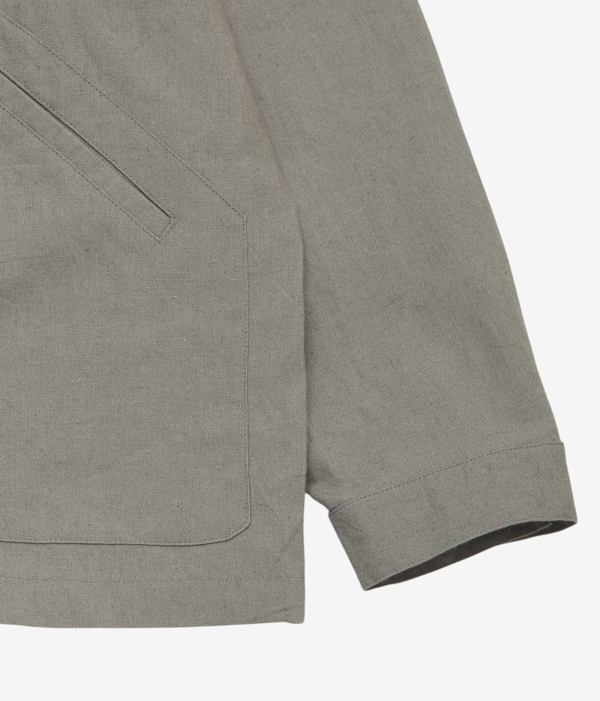 JAMES COWARD ''SIGNAL SHIRT｜OVERDYED CANVAS'' (MID GREY)