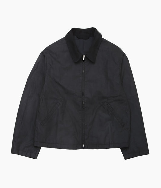 JAMES COWARD ''SITE JACKET / WAXED ORGANIC COTTON RIPSTOP'' (BLACK)