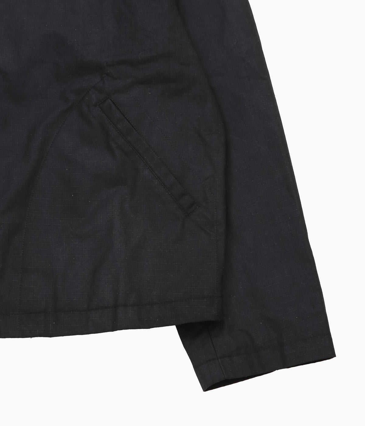 JAMES COWARD ''SITE JACKET / WAXED ORGANIC COTTON RIPSTOP'' (BLACK)