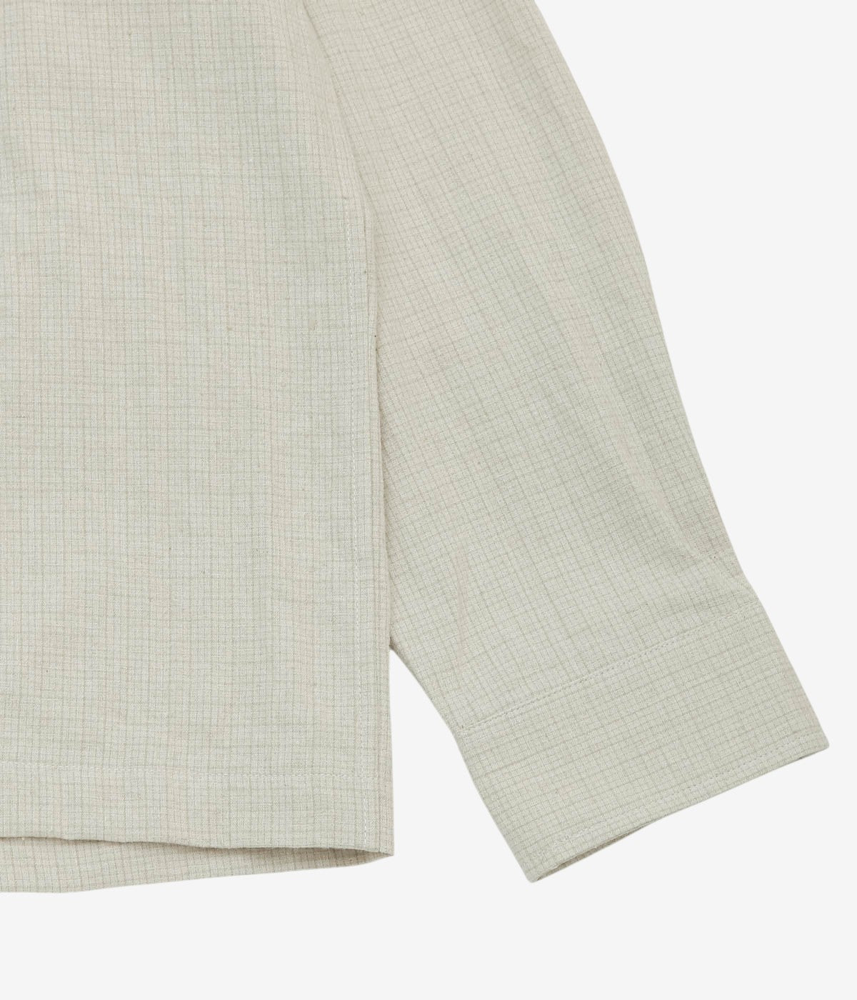 JAMES COWARD ''WORKSHOP SHIRT｜COTTON LINEN GINGHAM'' (NATURAL GRID)
